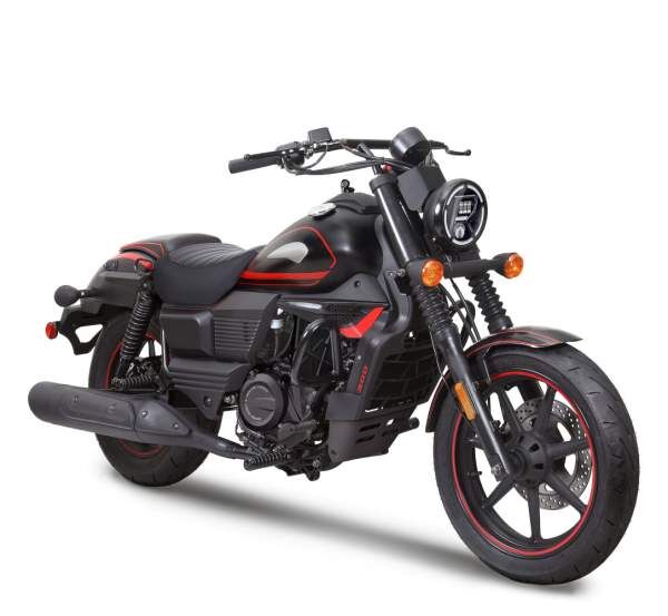 Motorrad Fighter 300 UMRV-RS schwarz-matt Euro 5 300ccm Schaltmoped Chopper 129 km/h