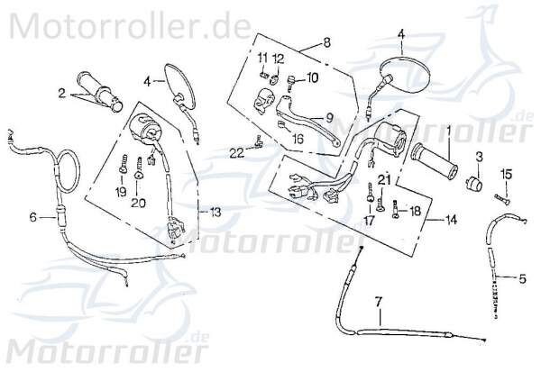 Schraube M6x50mm Rex Chopper 125 Maschinenschraube 98588 Motorroller.de Bundschraube Flanschschraube Flansch-Schraube Maschinen-Schraube Bund-Schraube