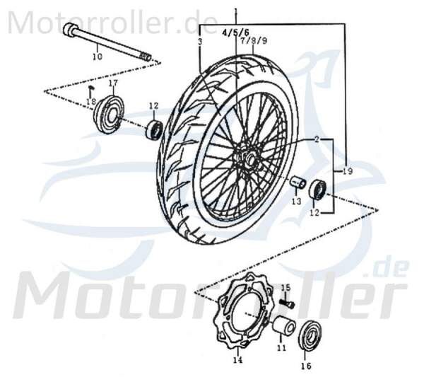 Kreidler Supermoto 125 DD Simmerring 23x35x7mm 91593 Motorroller.de Vorderrad Dichtringe Simmering Simmerringe Simmer-Ring Wellen-Dichtring