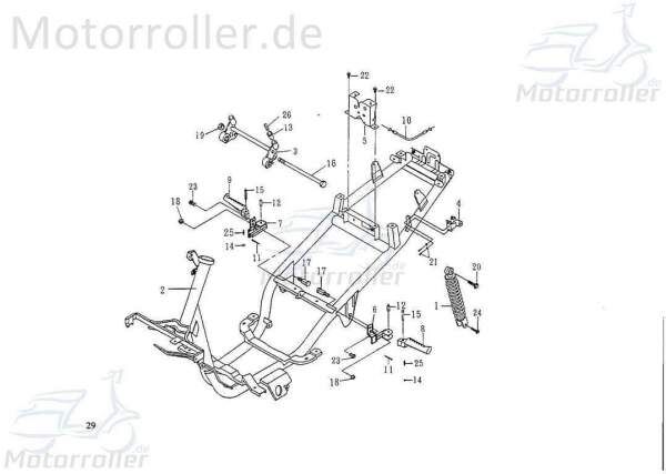 Motorsteckachse Rex Flash 50 Motorhalteachse 50ccm 2Takt Motorroller.de Motorbefestigungshalter 1E40QMB Scooter SPEEDY FLASH Ersatzteil Service