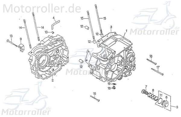 SMC Chopper 125 Kurbelgehäuse 125ccm 4Takt 15211-CHP-00 Motorroller.de links rechts Motorgehäuse Motorblock 125ccm-4Takt Scooter Ersatzteil Service