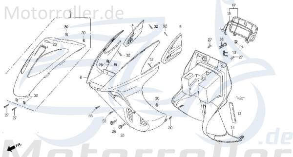 Fahrgestellnummer Deckel schwarz DAE-81132-SA1-RB10-BK