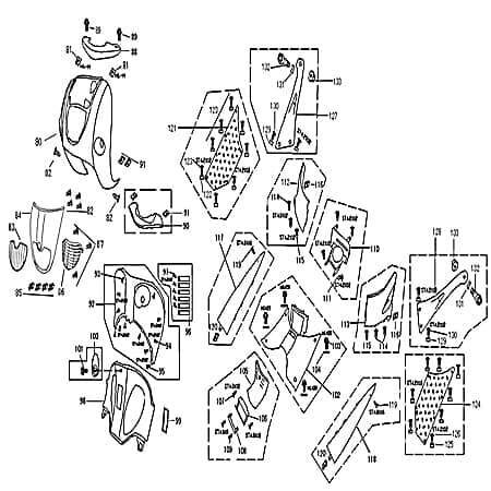 Rex Palermo Seitenverkleidung Seitenteil 50ccm 4Takt 740723 Motorroller.de Seitendeckel Seitenabdeckung Seitenleiste Seiten-Verkleidung Seiten-leiste