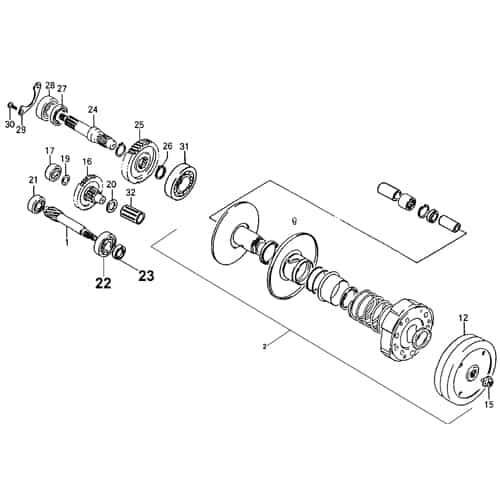 Rex RS250 Getriebeingangswelle Roller 50ccm 2Takt 87456 Motorroller.de Kreidler RMC-G 50 Getriebewelle Antriebs-Achse Getriebeeingang