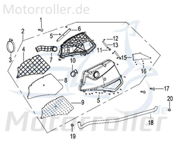 Schlauchklemme Durchmesser 13mm Schelle 125ccm 4Takt 750452 Motorroller.de Spannring Clip Klemmschelle Schlauchbinder Klemm-Schelle Schlauch-Schelle