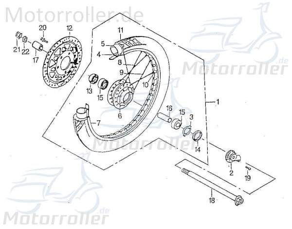 SMC Chopper 125 Felgenband Roller 125ccm 4Takt 42571-CHP-00 Motorroller.de Schlauchschutz (Innenfelge) Scooter Ersatzteil Service Inpektion