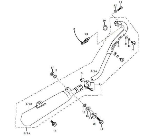 Kreidler DICE GS/SM 125i Krümmerschutzblech Edelstahl 781039 Motorroller.de Hitzeblech Hitzeschild Auspuffkrümmer