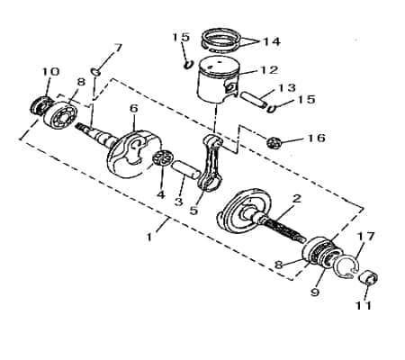 Kurbelwelle Kreidler Vabene 50 Kolbenantriebswelle SMC 958060 Motorroller.de Motorwelle Crankshaft Kurbel-Welle Motor-Welle 50ccm-2Takt Scooter Moped