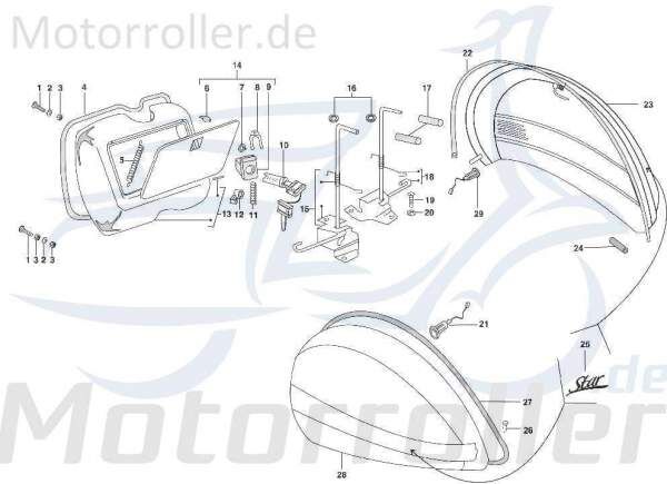 Kreidler STAR Deluxe 4S 125 Kontaktbuchse 125ccm 4Takt SF563-0573 Motorroller.de links Buchsestecker 125ccm-4Takt Scooter LML Ersatzteil Service