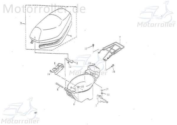 Bundschraube M6x16mm Rex RS450 Maschinenschraube 50ccm 4Takt Motorroller.de Flanschschraube Flansch-Schraube Maschinen-Schraube Bund-Schraube Scooter