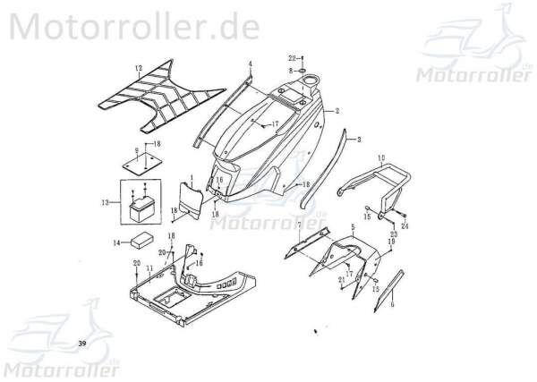 SMC Bundschraube Extra 50 T 50kmh Flanschschraube 50ccm 2Takt Motorroller.de Maschinenschraube Flansch-Schraube Maschinen-Schraube Bund-Schraube