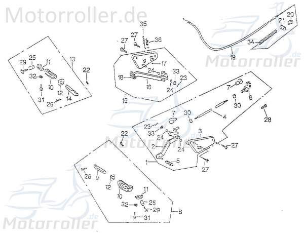 SMC Einstellmutter Rex RS450 Justiermutter 50ccm 4Takt Motorroller.de Trim-Mutter Reguliermutter Regurliermutter 50ccm-2Takt Scooter Ersatzteil