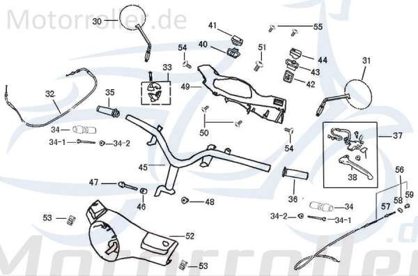 Znen Blinkerschalter 35202-WY-9000 Motorroller.de Blinker-schalter BlinkerSwitch Blinkerknopf 50ccm-4Takt Mokick