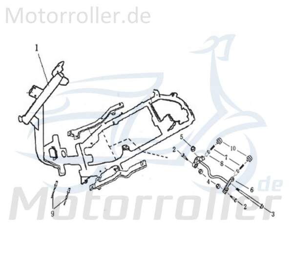 Jonway Galactica 2.0 RC 50 Schraube 50ccm 2Takt 706152 Motorroller.de M12x285mm Bundschraube Maschinenschraube Flanschschraube Flansch-Schraube