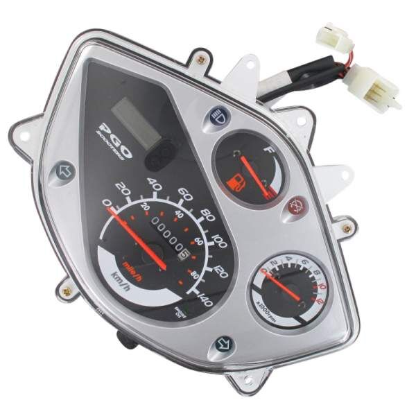 PGO Tachometer G-Max 125 Geschwindigkeitsmesser Roller M2561000000 Motorroller.de Geschwindigkeitsanzeige Tacho kmh-Anzeige Tachoeinheit