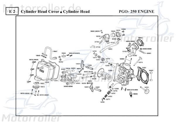 PGO Bugrider 250 Membraneventil 50ccm 2Takt 18601-MAJ1-791.0 Motorroller.de Membranventiel Membranenventil PGO 50ccm-2Takt Buggy Ersatzteil Service