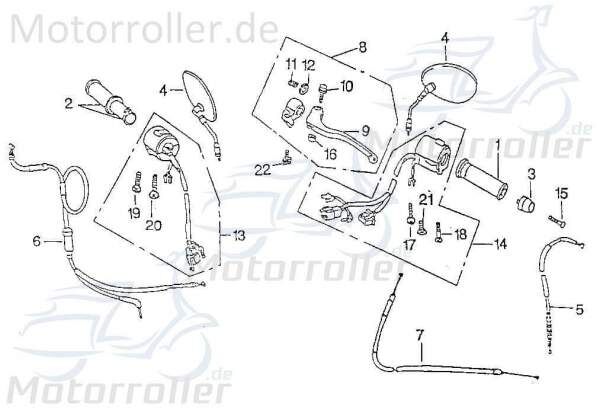 SMC Bundschraube M6x50mm Rex Chopper 125 125ccm 4Takt Motorroller.de Maschinenschraube Flanschschraube Flansch-Schraube Maschinen-Schraube Motorrad