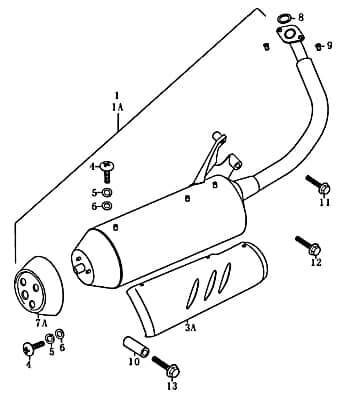 Unterlegscheibe Zwischenscheibe Auspuff Motorrad 81743