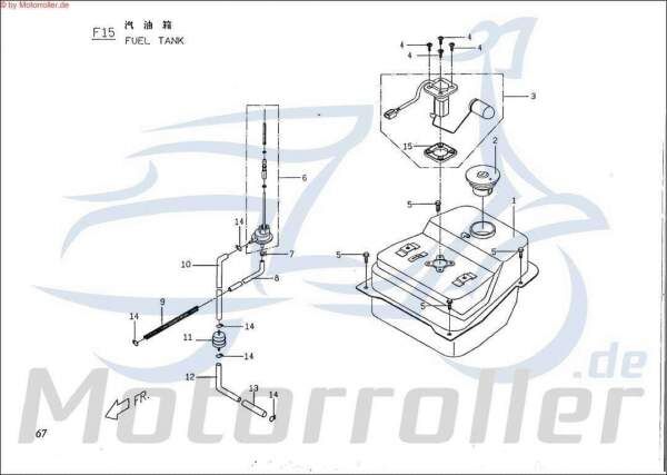 PGO Bundschraube mit Unterlegscheibe M5x14mm 50ccm 2Takt Motorroller.de Maschinenschraube Flanschschraube Flansch-Schraube Maschinen-Schraube Scooter