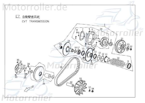 PGO Bugrider 200 FEDER Schwingungsdämpfer Dämpfung Buggy 200ccm 4Takt C71235200000 Motorroller.de Ausgleichsfeder Abfederung Masseausgleich Ersatzteil