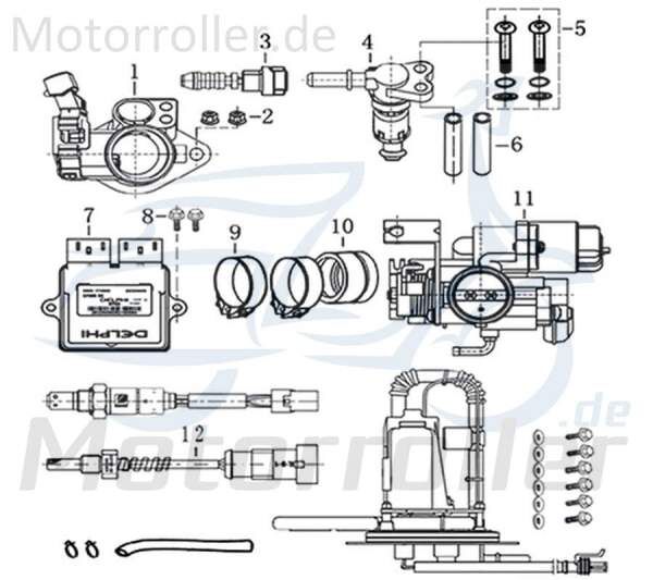 Verbindungsmuffe Ansaugstutzen Scooter Roller 09305Q340001 Motorroller.de Moped Ersatzteil Service Inpektion Direktimport