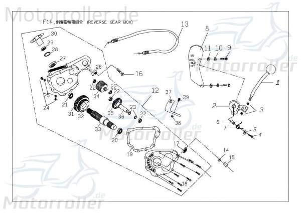 PGO Zwischenzahnrad X-RIDER 150 Getriberad Quad 150ccm 4Takt Motorroller.de PGO 50ccm-2Takt ATV X-RIDER 110 UTV Ersatzteil Service Inpektion