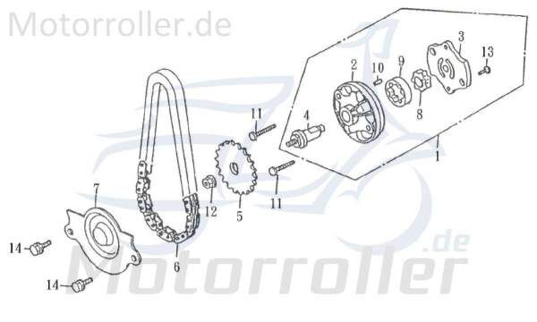 Kreidler F-Kart 170 Ölpumpe Öl-Pumpe 170ccm 4Takt 76004 Motorroller.de Oil-Pump Oil-Pumpe Oilpumpe 170ccm-4Takt Ersatzteil Service Inpektion