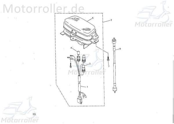 SMC Kontra B 50 Tachoglas Roller 50ccm 2Takt 55530-NHF-00 Motorroller.de Tachometerscheibe Tachometerabdeckung Tachoglasscheibe Tachosichtglas Mokick