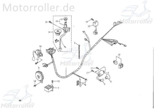 SMC Schlosssatz Extra 50 T 50kmh Zündschloss 50ccm 2Takt Motorroller.de Tankverschluss Tank-Verschluss Tank-Deckel Schloss-Set Zünd-Schloss Scooter