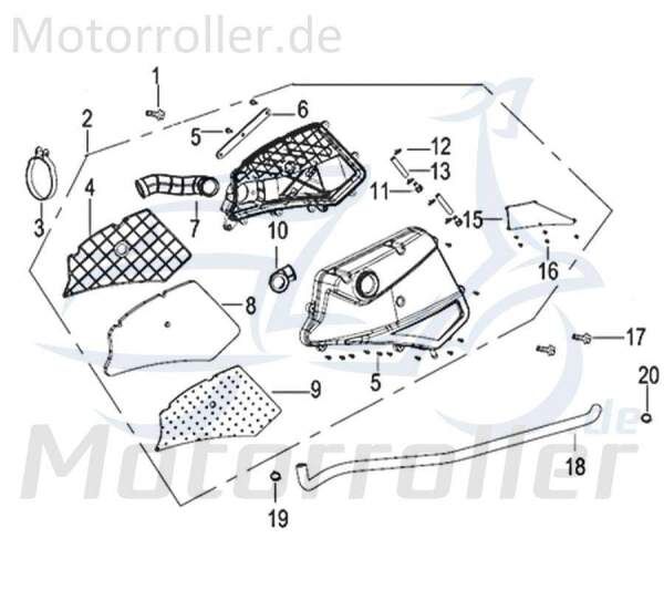 Halter Fixiergitter Jonway Insignio 250 DD Halterung 750267 Motorroller.de Haltebügel Halteblech Halte-Blech Halte-Bügel 125ccm-4Takt Scooter Kreidler