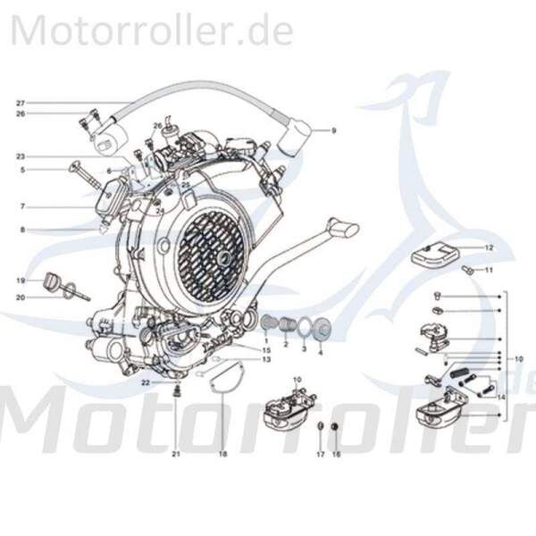 Peilstab 125ccm 4Takt Kreidler STAR Deluxe 4S 125 720035 Motorroller.de Peilstift 125ccm-4Takt Scooter STAR Deluxe 4S 200 Moped Ersatzteil Service