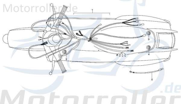 Blinkerkabel Kreidler STAR Deluxe 4S 125 Scooter C-4703421 Motorroller.de Blinker-Elektrokabel Blinker-Stromkabel Blinker-Elektroleitung 125ccm-4Takt
