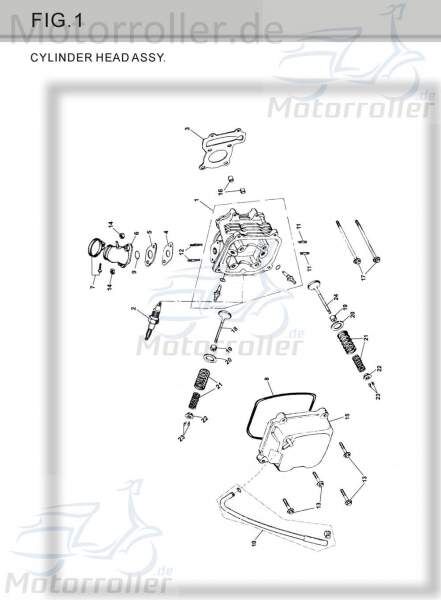 Buchse M6x25mm Tongjian Strassenbuggy 150 III 150ccm 4Takt Motorroller.de Hülse Distanzhülse Lagerbuchse Distanz-Hülse Distanzbuchse Passhülse Service