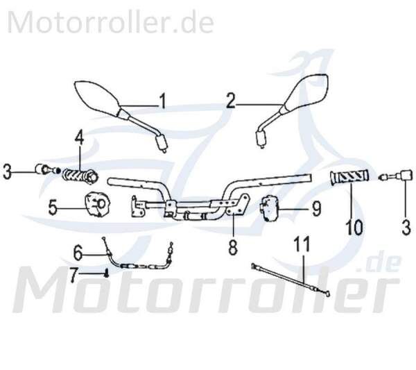 Spiegel links Rückspiegel / rechts Motorroller 750203