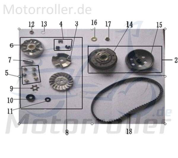 ZNEN Buchse Scooter 22105-EQ5B-9000 Motorroller.de Hülse Distanzhülse Lagerbuchse Distanz-Hülse Distanzbuchse Passhülse