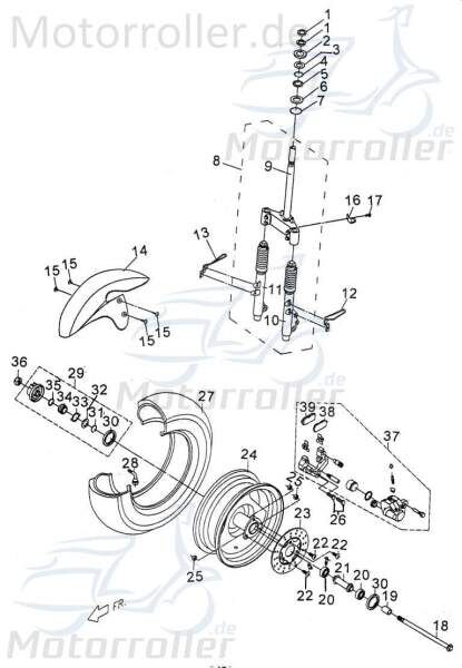 Bremssattel vorn Bremszange PGO C1403300000