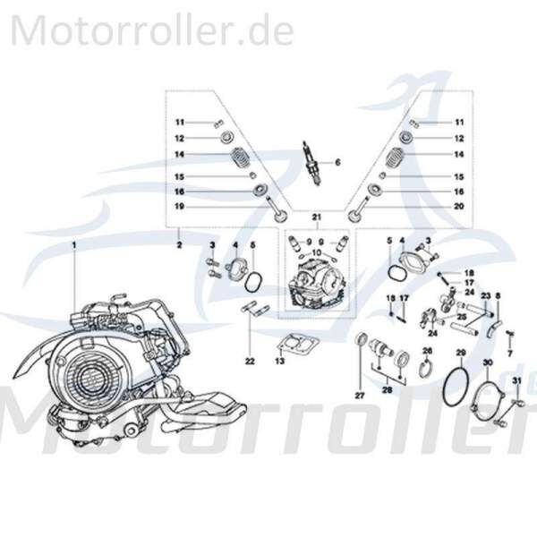 Kreidler STAR Deluxe 4S 125 Dichtungssatz 125ccm 4Takt 720358 Motorroller.de Dichtungsset Dichtungskit 125ccm-4Takt Scooter LML Ersatzteil Service