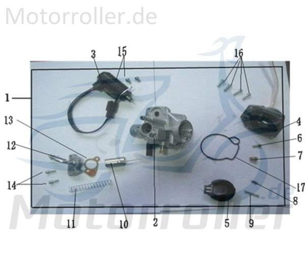 ZNEN Schraube M4x12mm Maschinenschraube 1610K-EQ5B-9013 Motorroller.de Bundschraube Flanschschraube Flansch-Schraube Maschinen-Schraube Scooter