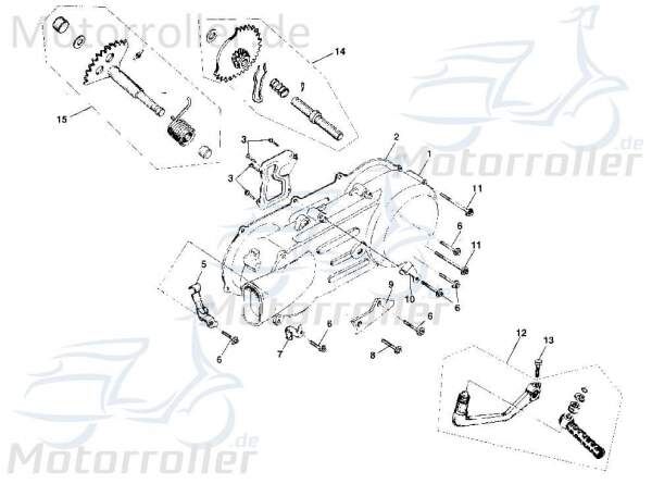 Sechskantbundschraube M6x22mm Tongjian Buggy 150ccm 4Takt Motorroller.de Sechskantschraube Flanschschraube Sechskantflanschschraube 150ccm-4Takt