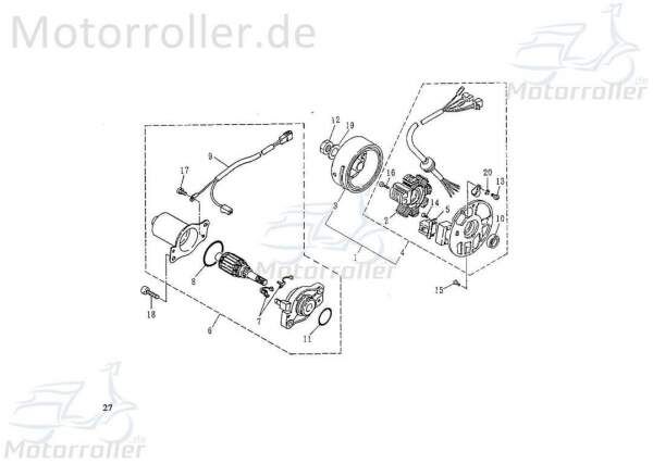 Sechskantschraube Rex 25 Halter Halterung Scooter 50ccm 79409 Motorroller.de Befestigung Flachkopfschraube Sechskant-Schraube Bundschraube 50ccm-2Takt