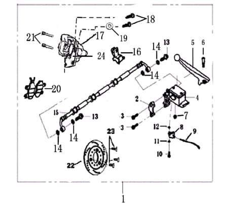 Rex Imola 125 Bremsschlauch Bremsleitung Hydraulikschlauch 125ccm 4Takt 700981 Motorroller.de Hydraulik-Schlauch Hochdruckleitung Hydraulikleitung