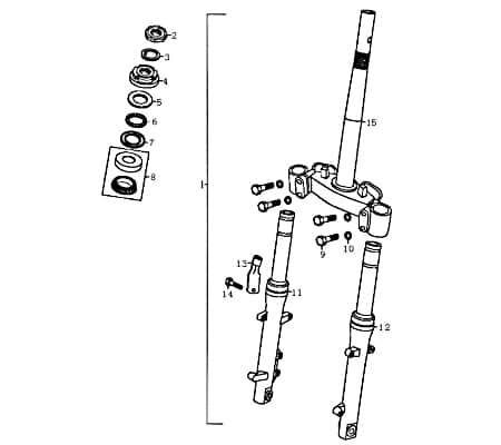 Scheibe Vorderradgabel Motorroller Rex 125 10H 81628