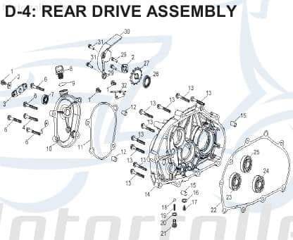 Aeon Cobra 320 Getriebe Quad ATV 320ccm 4Takt 21317-179-002 Motorroller.de Getriebeeinheit Getriebesatz komplett UTV Ersatzteil Service Inpektion