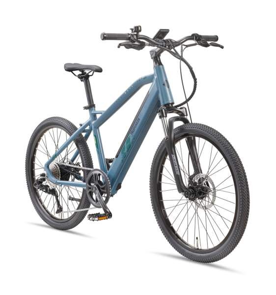 E-Bike Telefunken M915 Aufsteiger Elektrofahrrad MTB-Pedelec blau-matt 24" RH 41cm E-Fahrrad Mountainbike