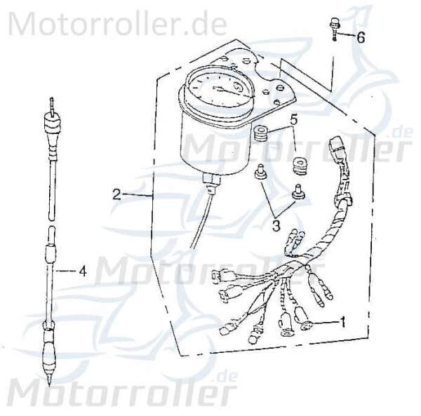 SMC Chopper 125 Schraube M6x20mm 125ccm 4Takt 96416-06020-R Motorroller.de Bundschraube Maschinenschraube Flanschschraube Flansch-Schraube Scooter