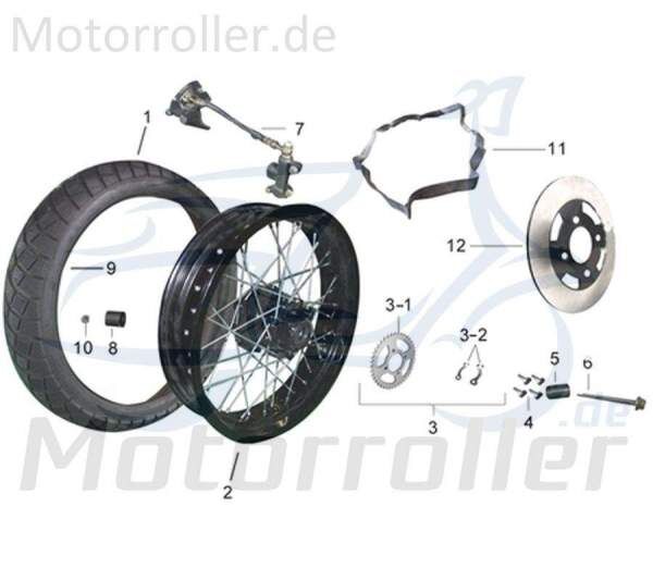 Kreidler DICE CR 125 Kettenrad 46 Zähne Kettenzahnrad Kettenritzel 780124 Motorroller.de Scooter Moped Ersatzteil Service Inpektion Direktimport