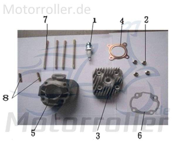 ZNEN Stehbolzen 50ccm 90031-EQ5B-08 Motorroller.de Gewindestange Gewinde-Stange Gewindebolzen Stiftschraube Gewindestab