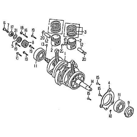 SMC Kurbelwellenlager Rollenlager Kurbelgehäuse 93320-256217 Motorroller.de Minarelli liegend Ersatzteil Service Inpektion Direktimport