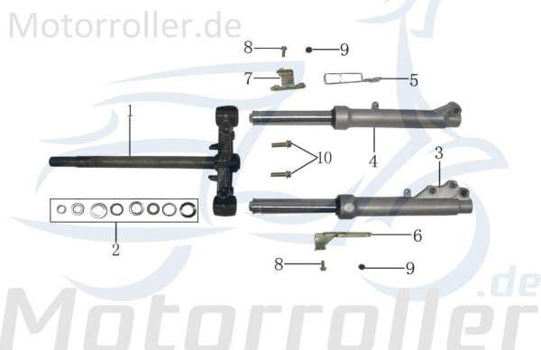 PGO Strange 50 Halterung Schutzblech rechts Befestigung TB6A-090000003 Motorroller.de Benzhou YY50QT-6A Haltebügel Halteblech Halte-Blech