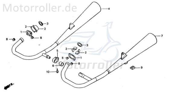 Chunlan Chopper Dichtung Auspuff 125ccm 4Takt 244FM.01-09 Motorroller.de Schalldämpfer Abdichtung Schalldämpferdichtung Krümmerdichting Motorrad Moped